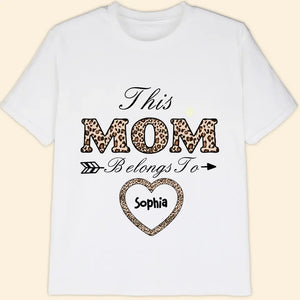 Personalized T-shirt Customized This Grandma Mom Belongs To Shirts