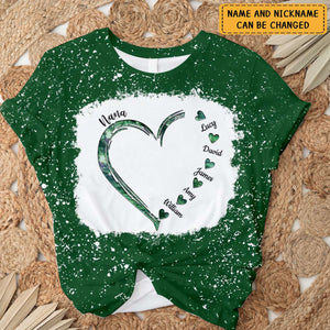 Personalized Grandma Hearts T-shirt - Family Best Gifts For Grandma Mom