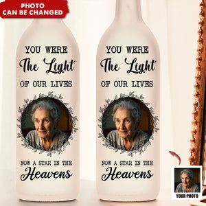 A Star In The Heavens - Personalized Photo Bottle Lamp