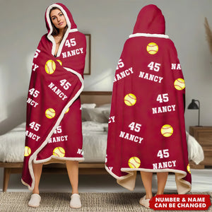 Play Hard, Play Smart - Personalized Wearable Blanket Hoodie - Christmas Gift For Sport Lovers, Sport Players