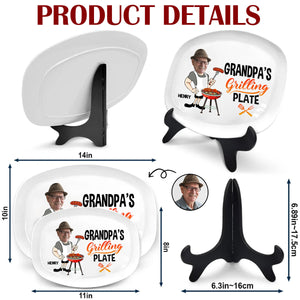 Custom Photo Daddy's Grilling Plate - Personalized Platter