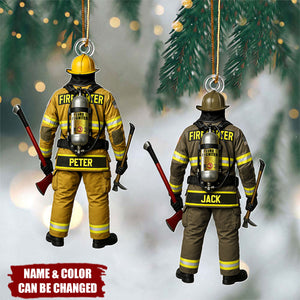Custom Firefighter On Duty Personalized Ornament Gift