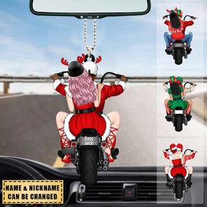 Personalized Acrylic Ornament, Christmas Motorcycle Couple, Christmas Gift For Motorcycle Lovers