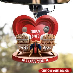 Drive Safe I Love You Couple 3D Effect Personalized Acrylic Ornament