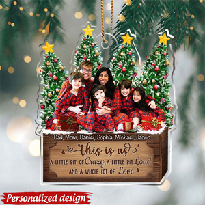 Christmas Tree Upload Family Photo, This Is Us- a Whole Lot Of Love Personalized Ornament