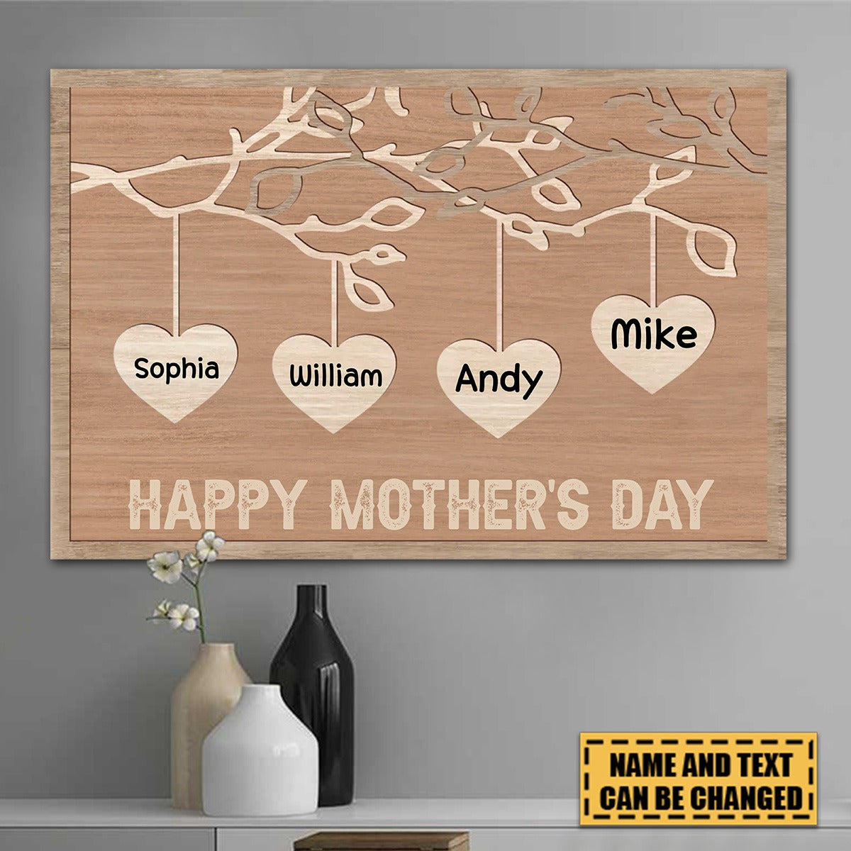 Family Tree, Mother's Day - Personalized Family Poster, Gift For Family