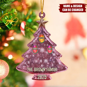 Merry Christmas - Personalized Family Acrylic Ornament