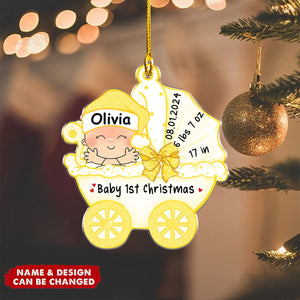 Baby Stroller Baby First Christmas - Personalized Acrylic Ornament