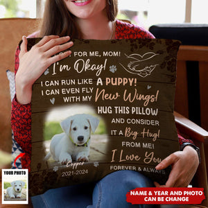 Personalized Memorial Gift Custom Photo Don't Cry For Me I'm Okay Pillow