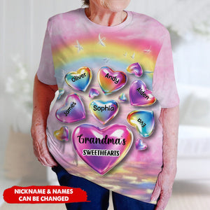 Grandma's Sweethearts Shirt All-Over Print T-Shirt