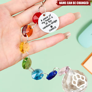 Forever In My Heart - Memorial Personalized Custom Rainbow Bridge Suncatcher - Sympathy Gift For Pet Owners, Pet Lovers