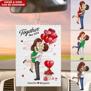 I Love You Forever - Couple Personalized Acrylic Ornament - Gift For Husband Wife, Anniversary