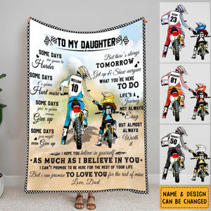 Personalized Motocross Quilt Blanket, Quilt Bedding Set with custom Name, Number & Appearance