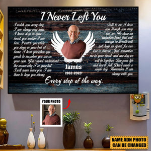 Personalized Canvas Prints, Custom Photo, Memorial Gifts - Angel Wings I Never Left You