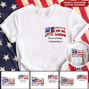 Being A Grandma Makes The Life Complete Personalized T-shirt