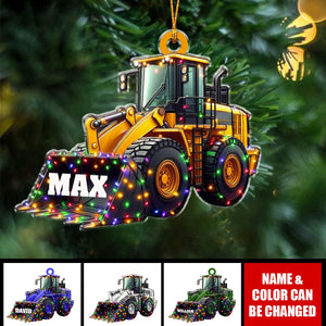 Personalized Wheel Loader, Truck Driver Ornament Gift, Gift For Him