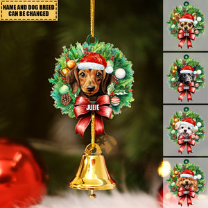 Christmas Ring Bell Dogs Personalized Christmas Gifts Ornament