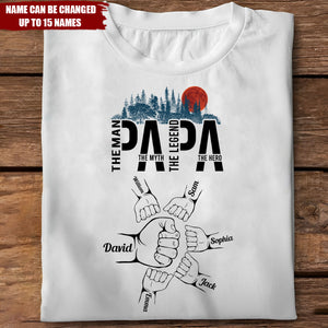 Papa The Man The Myth The Legend The Hero - Personalized Shirt