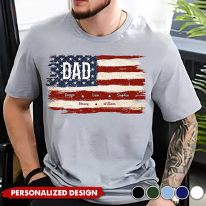 Proud To Be American - Family Personalized Unisex T-shirt, Premium T-shirt - Gift For Dad, Grandpa
