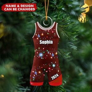Personalized Wrestling Christmas Ornament - Gifts For Wrestler Ornament