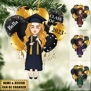 Class Of 2023 - Personalized Graduation Gown Shaped Acrylic Ornament