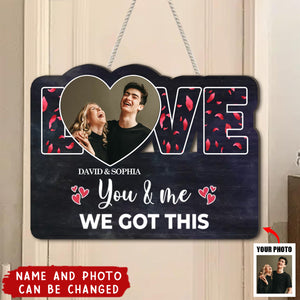 Custom Photo - Personalized Wooden Sign for Couple - Christmas, Anniversary Gift for Her, Him
