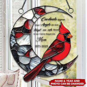 Personalized Cardinal Window Hanging Acrylic Memorial Suncatcher Ornament