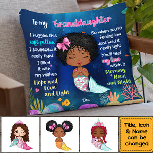 Gift For Granddaughter Mermaid Hug This Pillow