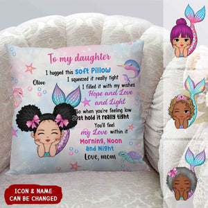 Lovely Mermaid Granddaughter Daughter Personalized Pillow