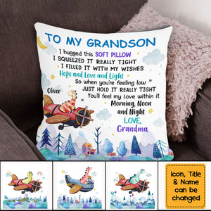 Grandson Dinosaur Hug This Pillow