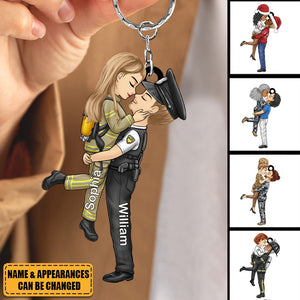 Couple Personalized Keychain - Christmas Gift For Husband Wife, Anniversary, Occupations