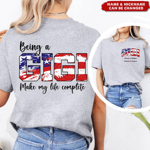 Being A Grandma Makes The Life Complete Personalized T-shirt