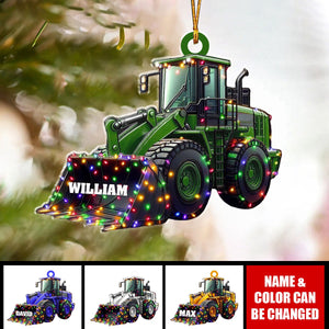 Personalized Wheel Loader, Truck Driver Ornament Gift, Gift For Him