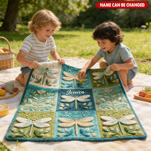 Mystical Dragonfly - Personalized Dragonfly Blanket
