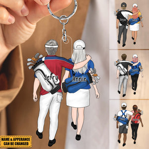 Golf Couple For Life - Personalized Acrylic Keychain, Gifts For Golf Lovers