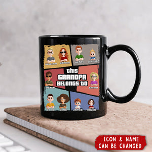 This Dad Belongs To - Personalized Mug