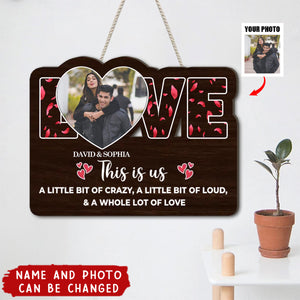 Custom Photo - Personalized Wooden Sign for Couple - Christmas, Anniversary Gift for Her, Him