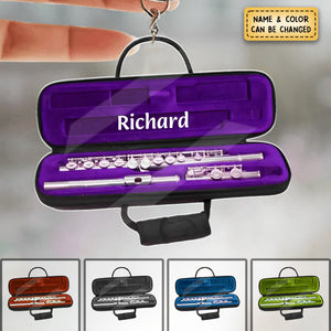 Flute Personalized Acrylic Keychain, Gift For Flute Players