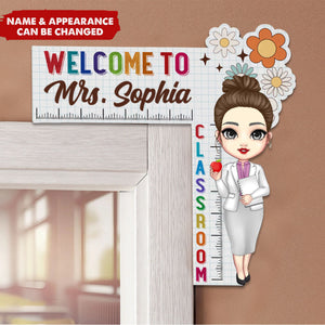 Welcome To My Class Teacher Gift Back To School - Personalized Door Corner Wood Sign