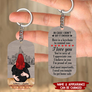 Custom Personalized Sexy Couple Keychain - Gift Idea For Couple/Valentine's Day - I Need You Tonight So Get Home Safe