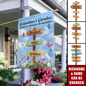 A Grandma’s Heart Is A Patchwork Of Love - Family Personalized Custom Flag