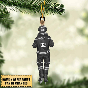 Dad And Kids Together Skate - Personalized Ornament- Appropriate gift for Christmas