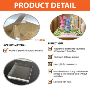 Grandma's Little Bunnies Easter - Personalized Acrylic Block Plaque - Sentimental Gift for Grandma