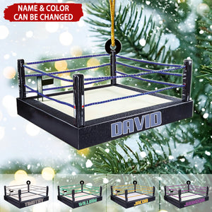 Wrestling Arena Personalized Ornament, Gift For Wrestle Lover