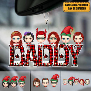 Cute Christmas Kids Custom Family Members Nickname Personalized Acrylic Ornament
