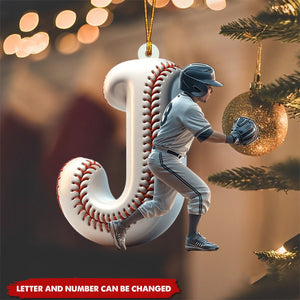 Best Player Ever - Personalized Baseball Christmas Ornament