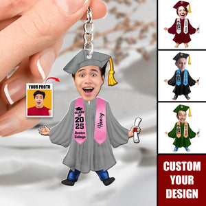Custom Photo Graduation Gift - Personalized Keychain