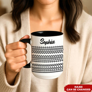 Funny Hidden Swear Message Personalized Mug - Office Humor Gift For Work Friend Bestie
