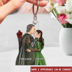 Personalized Gifts For Couple Keychain Hugging Couple