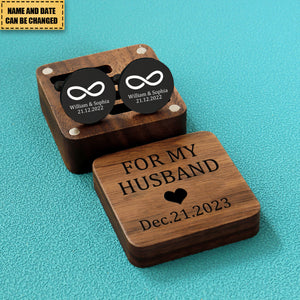 For My Husband - Personalized Cufflinks - Gift for Him